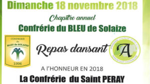 Lire la suite à propos de l’article Chapitre annuel Bleu de Solaize 18 Novembre 2018