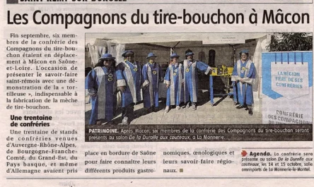 Les compagnons du Tire Bouchon en déplacement à Mâcon