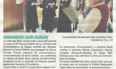 46e Grand Chapitre des Commandeurs du Bugey