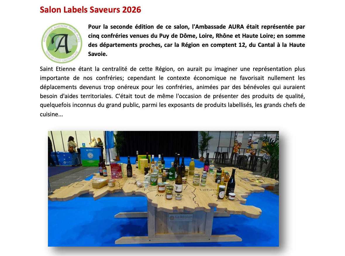 You are currently viewing Présence de l&rsquo;AURA au salon Labels Saveurs 2026